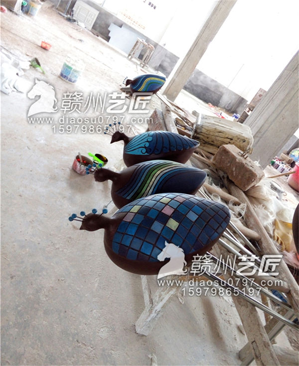 孔雀摆件