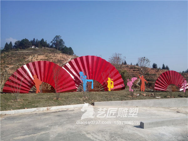 赣州特色小镇雕塑 采茶戏雕塑