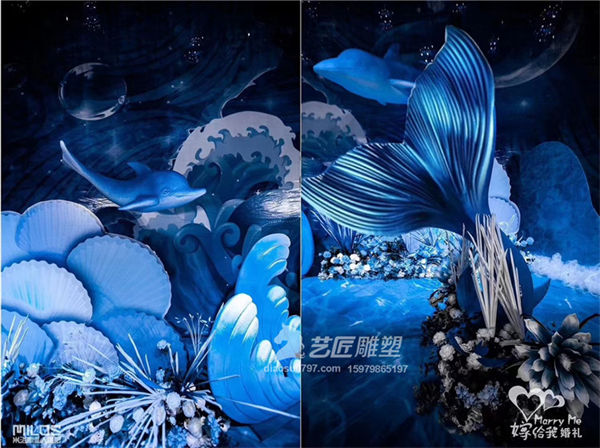 赣州婚庆泡沫雕塑 泡沫雕塑布景