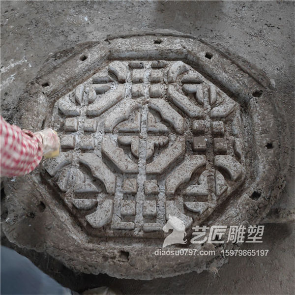 仿古围墙水泥花格窗 EPS线条及GRC构件