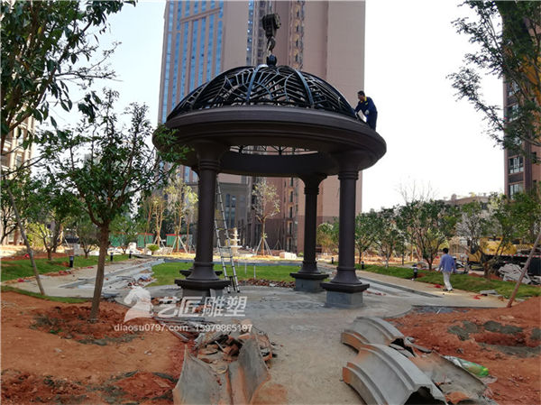 铁艺欧式亭穹顶 铁艺景观雕塑