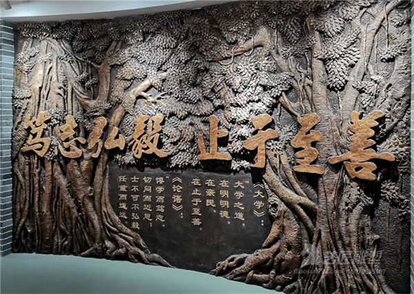 校史馆浮雕 玻璃钢仿铜雕塑