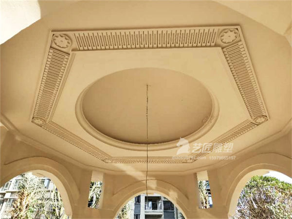 赣州GRC多边景亭厂家 围墙柱帽