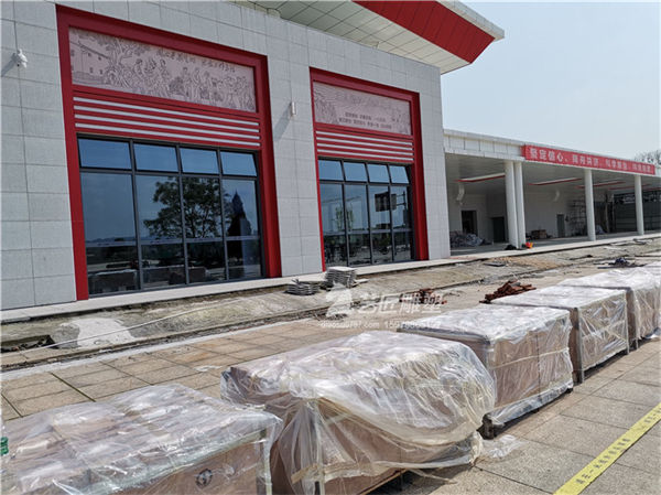 红砂岩浮雕墙 瑞金红色故都雕塑