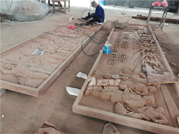 江西红砂岩浮雕厂家 赣州红砂岩浮雕厂家