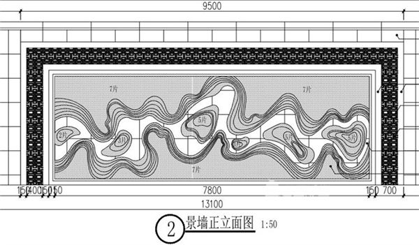 铁艺山新形背景墙设计图