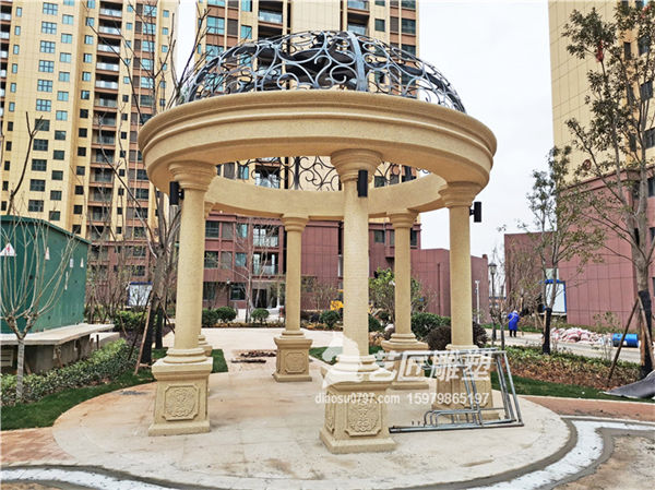 欧式亭GRC水泥构件及铁艺穹顶