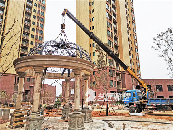 江西欧式景观凉亭 江西铁艺穹顶