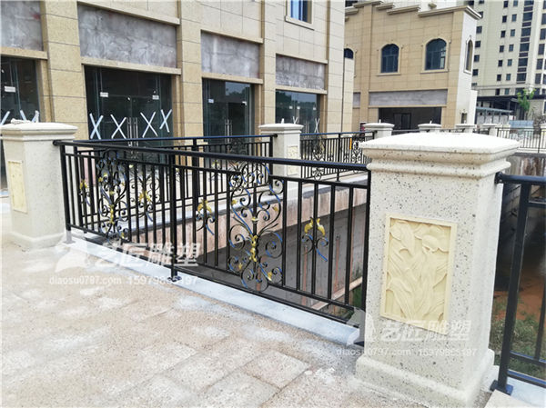 南康玺宝城上城GRC护栏灌及人造砂岩浮雕 江西GRC构件