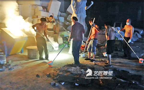 赣州铸铜雕塑厂 上饶潘阳红军大铜雕