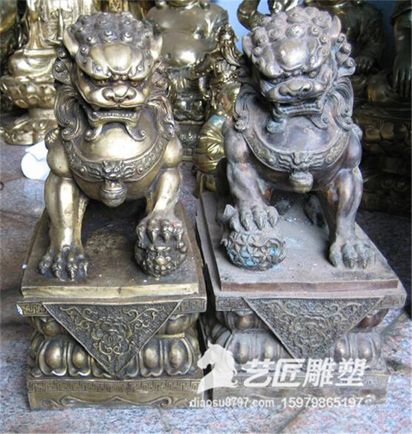 赣州铸铜狮子雕塑 赣州铸铜雕塑厂