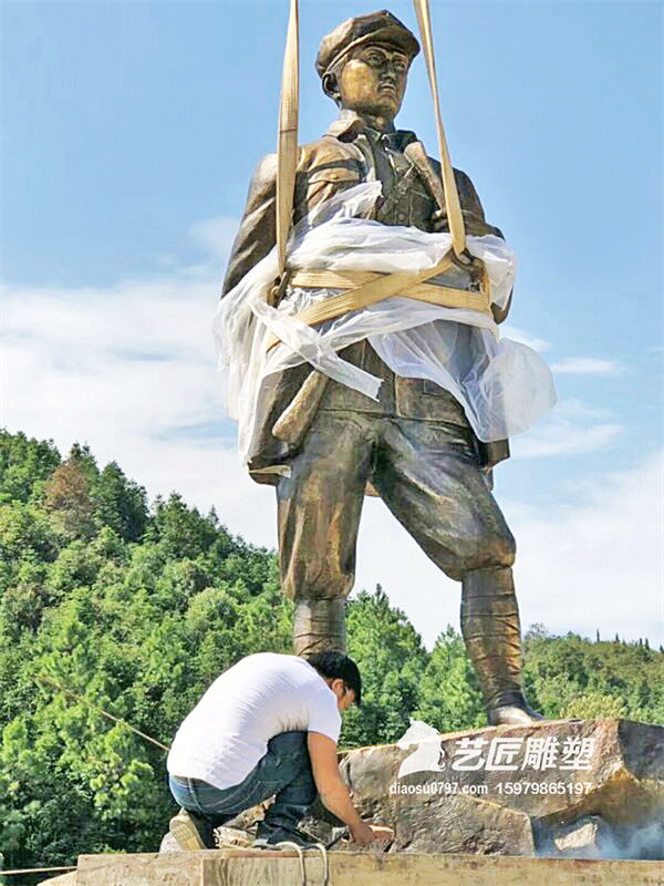 江西铸铜雕塑 江西红色文化雕塑