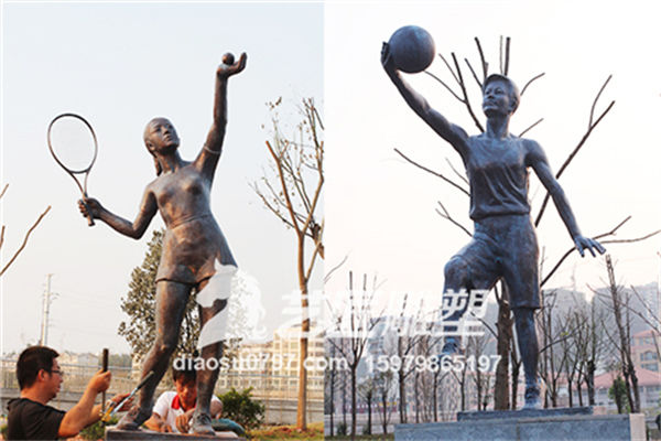 不锈钢体育运动雕塑 玻璃钢体育运动雕塑