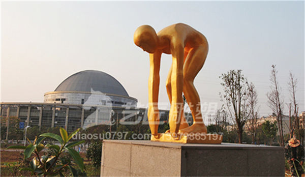 不锈钢体育运动雕塑 玻璃钢体育运动雕塑
