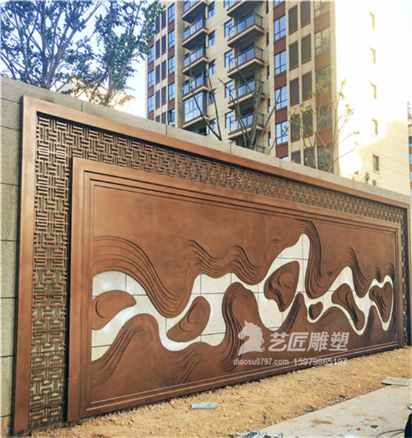  赣州铁艺背景墙 赣州创意铁艺雕塑